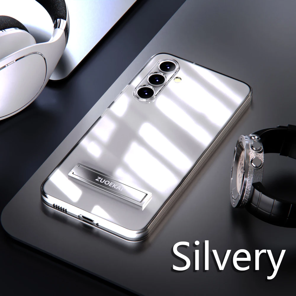 New For Samsung Galaxy A55 Transparent Case with Kickstand Clear Case A 35 55 34 54 32 5G Cover Funda Coque Soft For A15 A14 A33