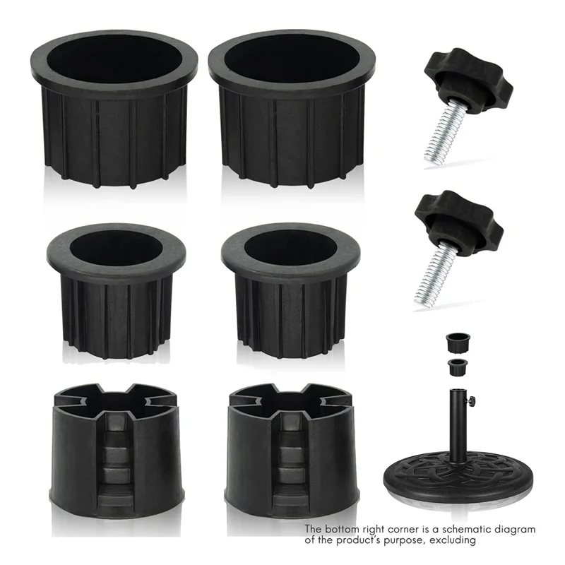 16 pçs base de guarda-chuva suporte buraco anel plug capa e tampa pátio guarda-chuva suporte peças reposição suporte base Stabilizer-B61B