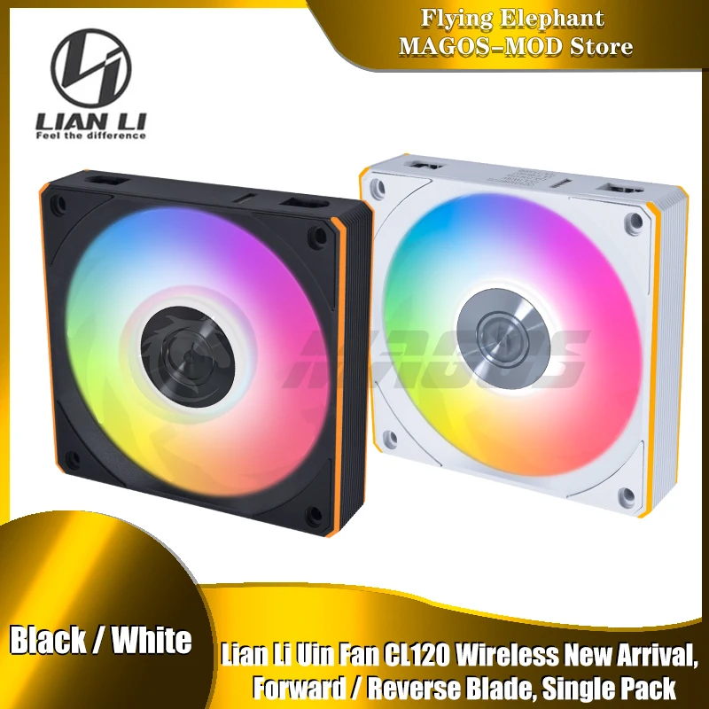 

Lian-Li Cabless Wireless CL120 Uni Fan, черный/белый, лезвие вперед/назад, одна упаковка, новое поступление