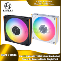 Lian-Li Cabless Wireless CL120 Uni Fan, Black / White, Forward / Reverse Blade, Single Pack,New Arrival