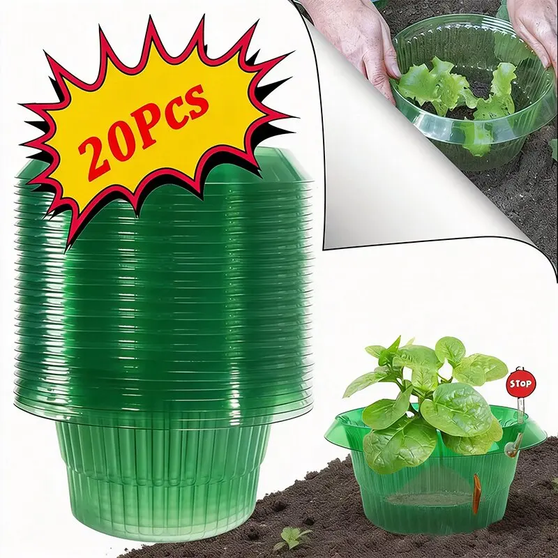 

Многоразовые защитные колпаки для овощей, садовые ограждения от улиток и слизней, сельскохозяйственные водосберегающие защитные кольца для цветов