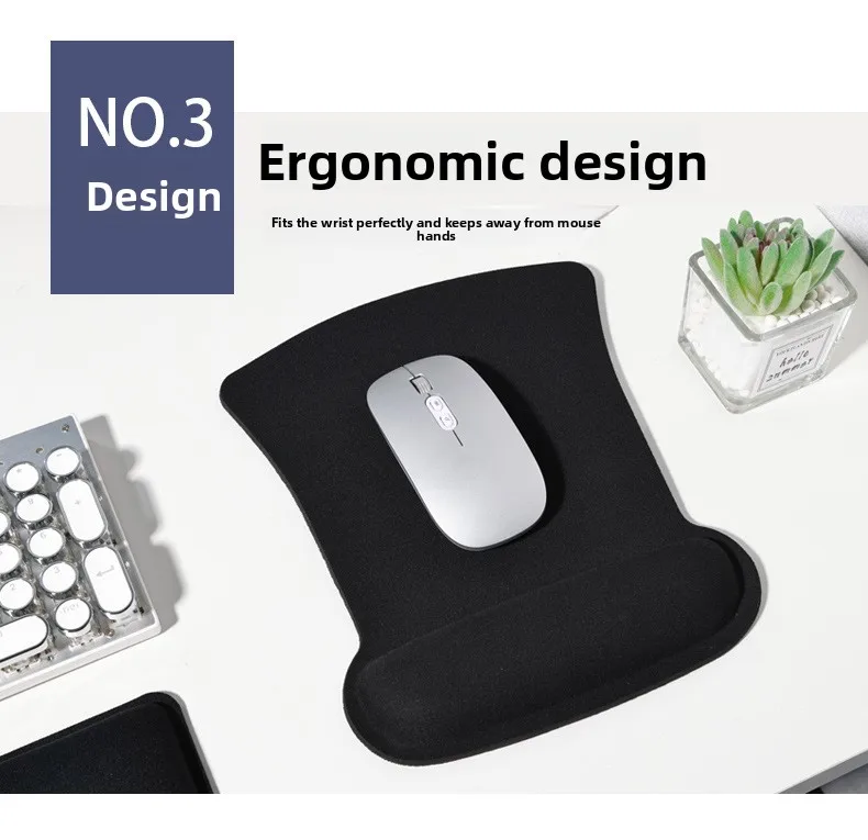 Gaming-Handgelenkauflage-Set Mauspad Tastaturunterlage Ergonomische Schreibtischunterlage für Büro und Gaming in 3 Größenoptionen – Detail 4