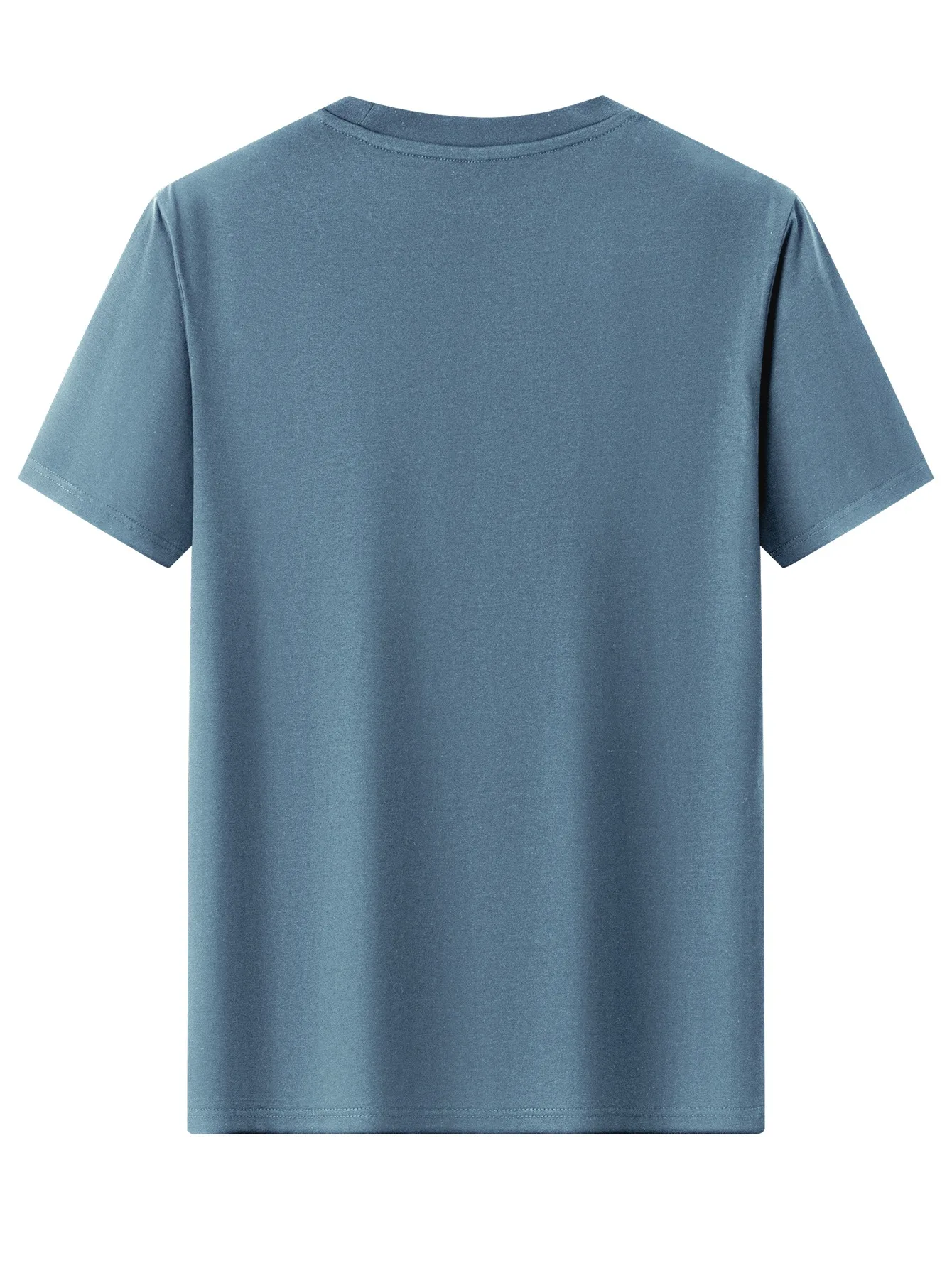 Summer 100% Pure Cotton Men's Fashionable Casual Retro Five Pointed Star Letter Printed Loose Round Neck Short Sleeved T-Shirt