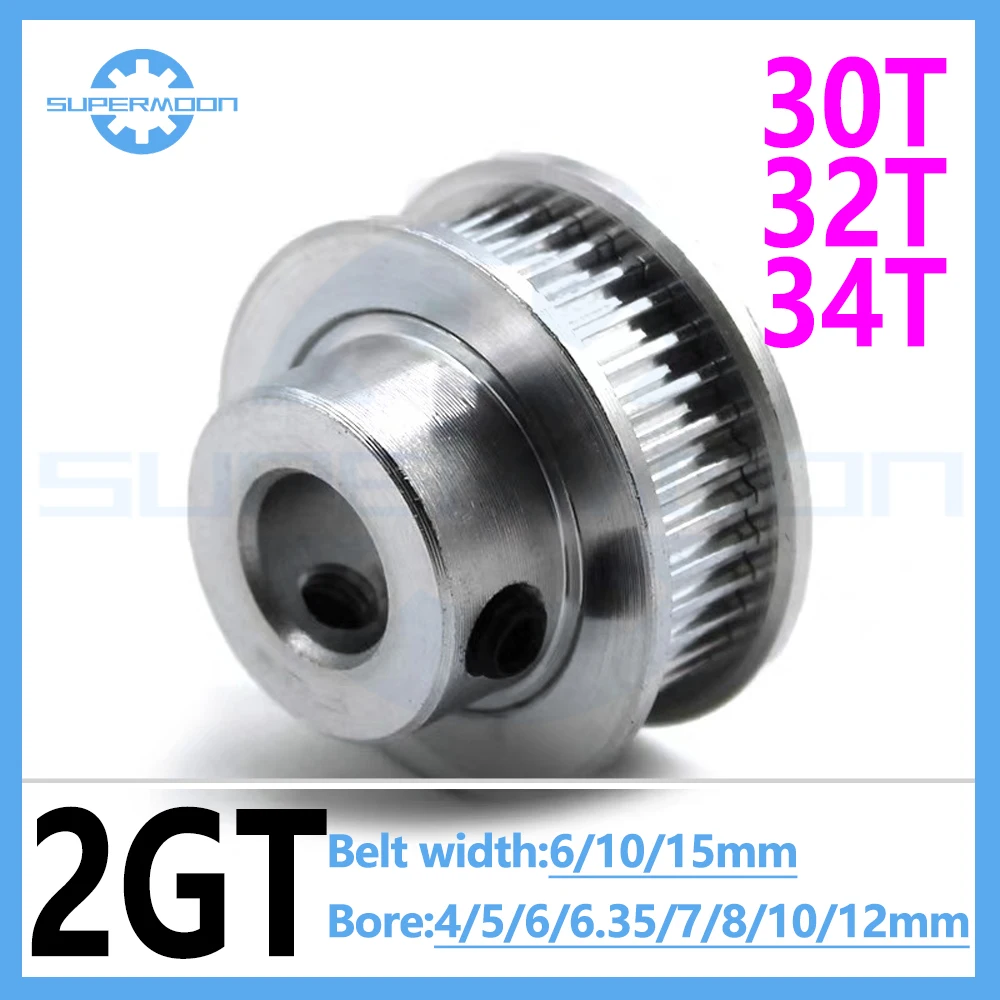 

2GT Timing Pulley 30 32 34 Teeth BF-Type Bore 4/5/6/6.35/7/8/10mm Belt Width 6/10/15mm 2MGT Synchronous pulley 3D printer parts