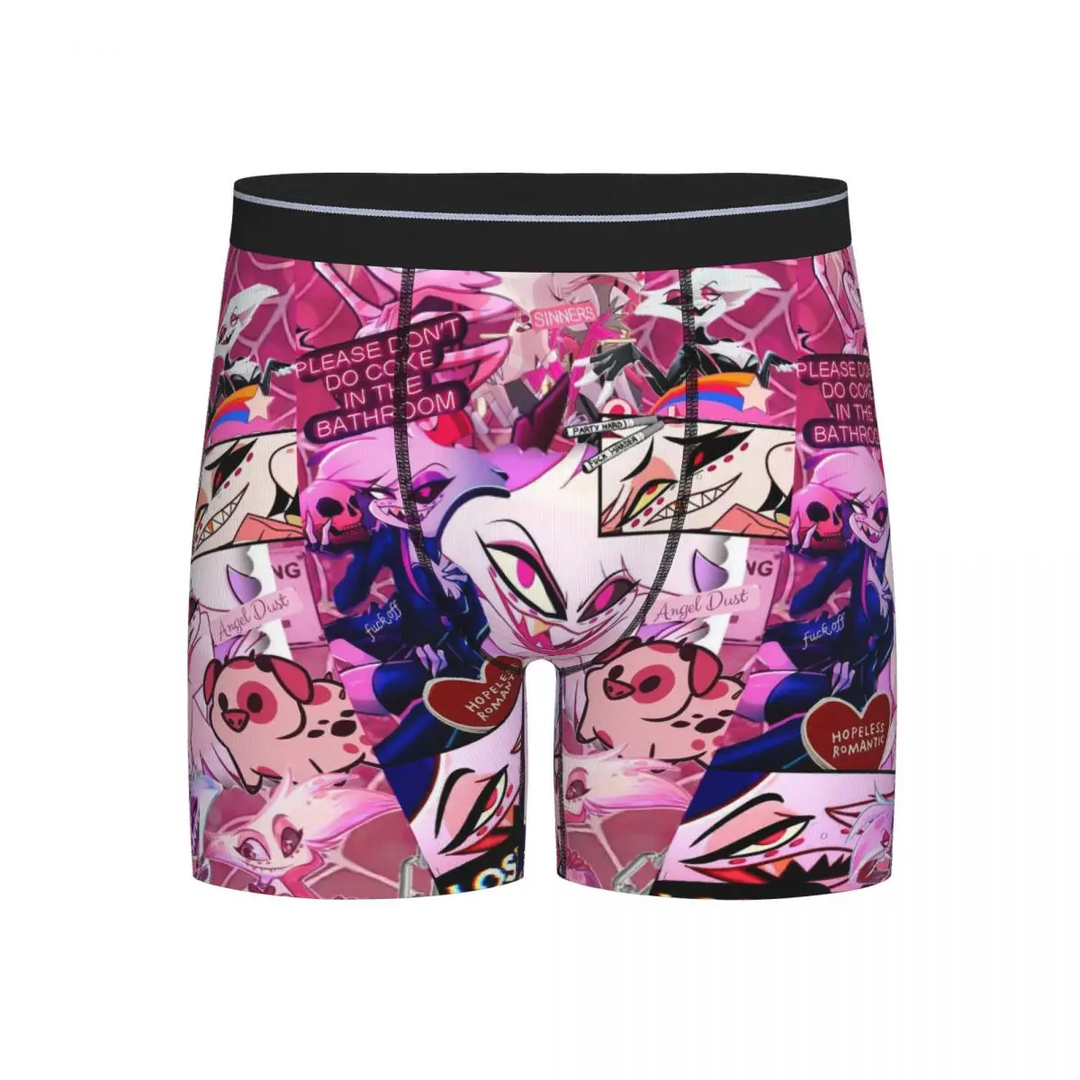 سراويل داخلية طويلة بوكسر سراويل داخلية للرجال من Angel Dust Hazbins ملابس داخلية جيدة التهوية لهدية صديقها للرجال #1