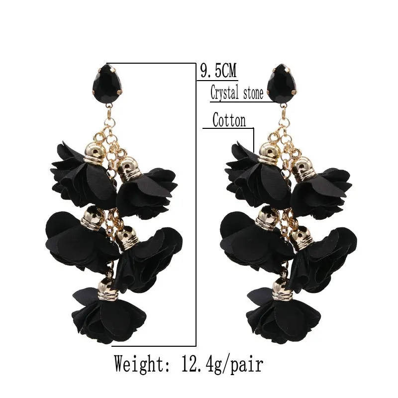 New Design Bohemian Earrings For Women Flower Earrings Tassel Pendant Earrings Fashion Jewelry Accessories 2023 New Year Gift