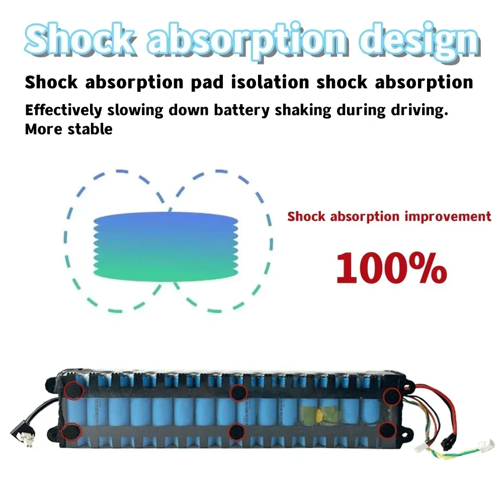 10S3P 7800mAh 36V Battery Pack for Xiaomi M365 Electric Scooter 18650 NE1003-H Cell Communication Interface Discharge Tail Light