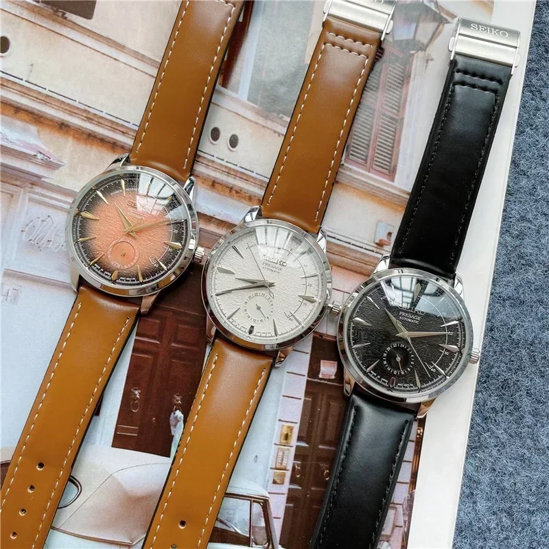 2024 New SEIKO Exquisite Dial Men's Watch Quartz Movement Creative Four Needle Dial High Quality Comfortable Fine Leather Watch