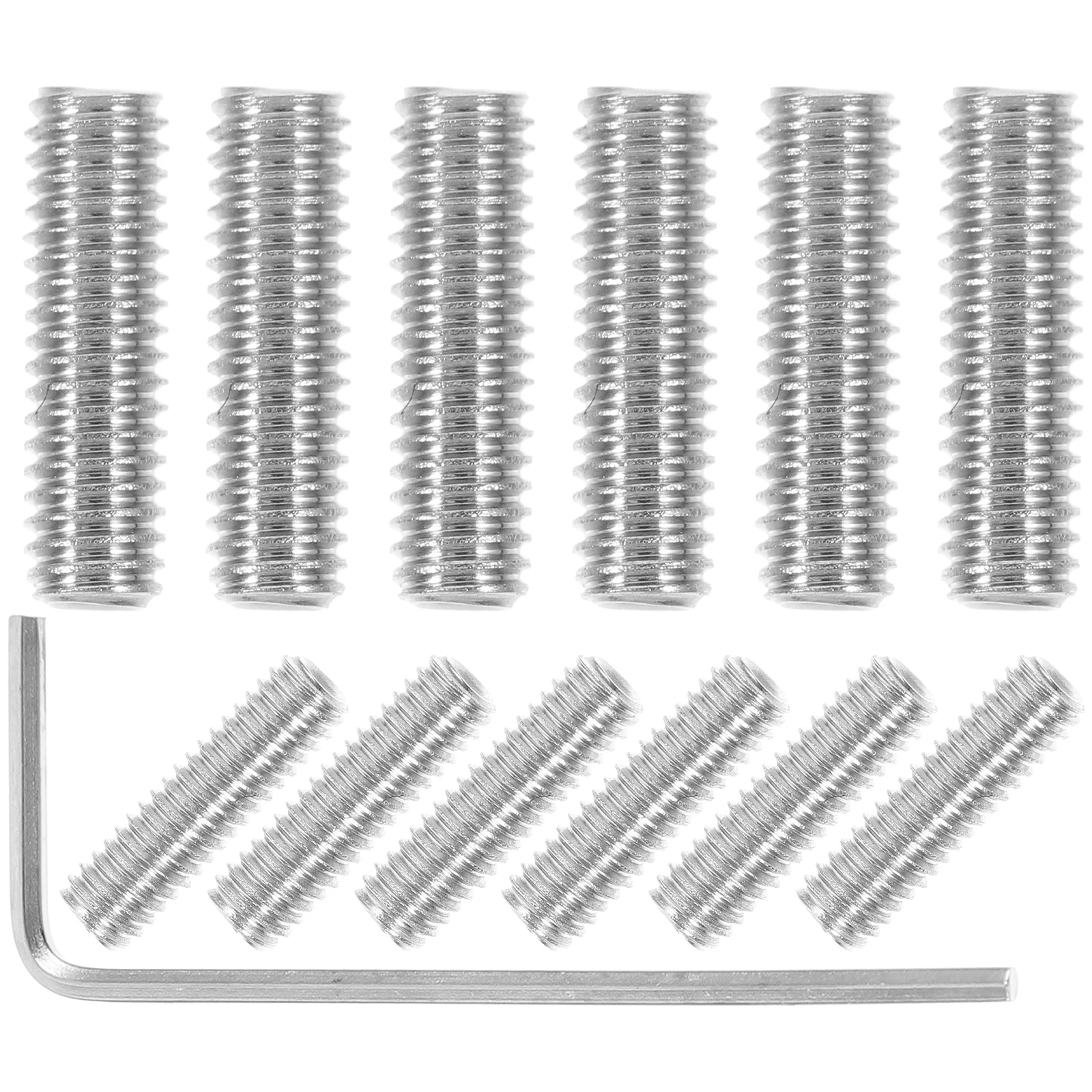 

12 Pcs Piano Saddle Screws Wrench Guitar Bridge Saddles Metal Replacements for Parts Adjustment