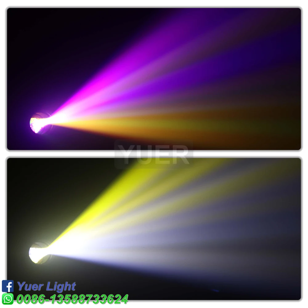 Imagem -05 - Yuer-led Moving Head Beam Light Gobo com Anel 18 Prisma Rainbow Effect Dmx Control Disco Party Clube Iluminação de Palco dj 200w