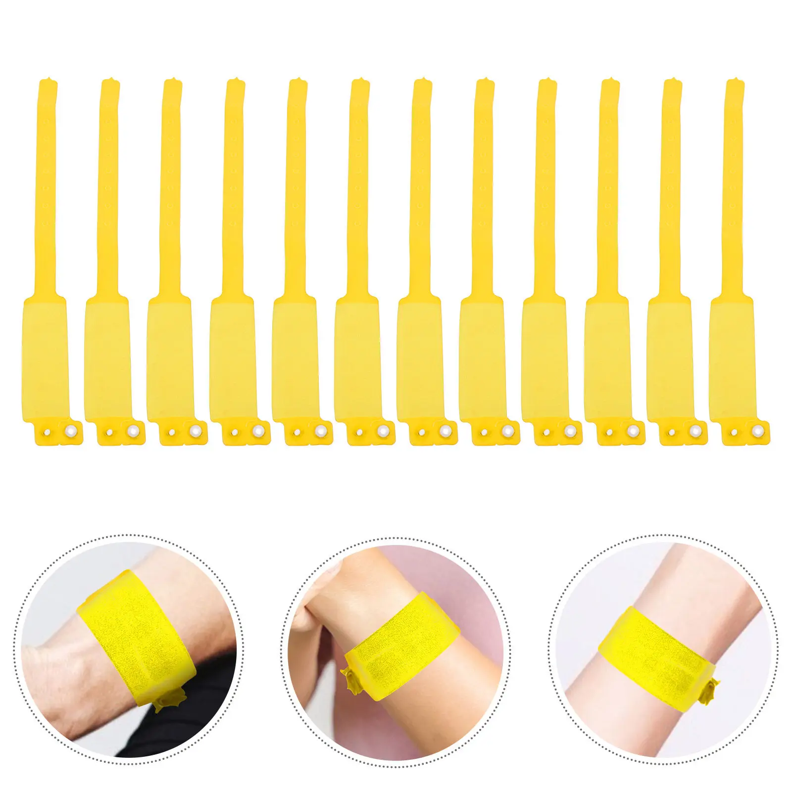 

100Pcs Disposable PVC Wristbands Bright Color Medical Identification Wristbands Patient Id Hospital Clinic Waterproof Tear