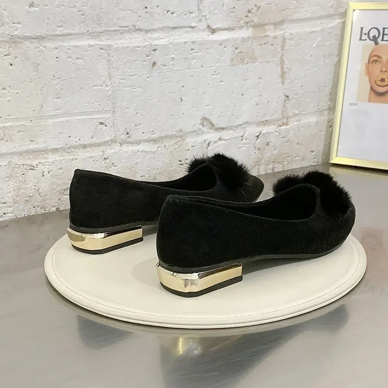 أحذية نسائية عصرية مريحة للمشي في الهواء الطلق أحذية نسائية فاخرة وأنيقة أحذية خريفية غير رسمية أحذية بكعب منخفض مدببة #1