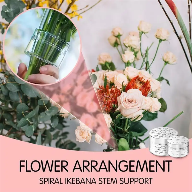 ABMO Spiralny stojak na kwiaty, uchwyt na łodygi kwiatowe, akcesoria do samodzielnego aranżowania kwiatów