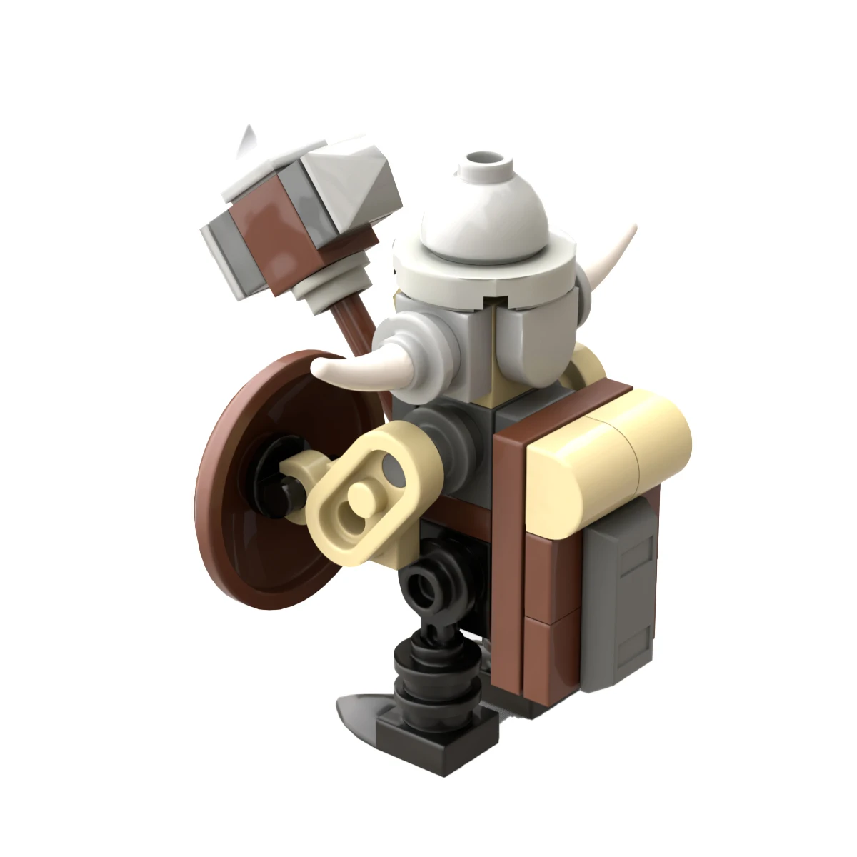 Mittelalterlicher Wasserbrunnen Antikes Katapult MOC Wikinger-Stamm Soldat Schmiede Werkstatt Baustein-Modell Kinder-Montage-Spielzeug Geschenke – Detail 5