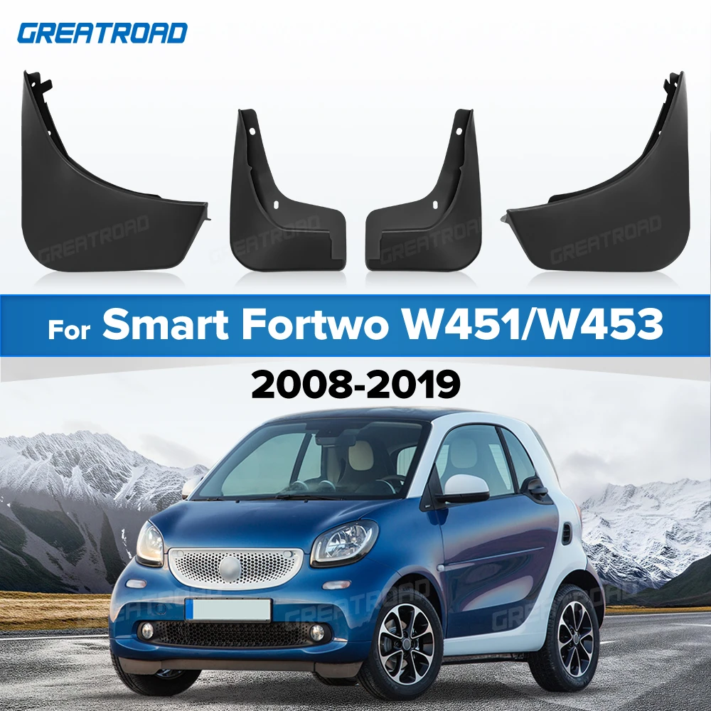 For Smart Fortwo W451 2008-2019 2014 2015 2016 2017 2018 Fender Mudflaps Splash Guards Mudguards Mud Flaps car Accessories