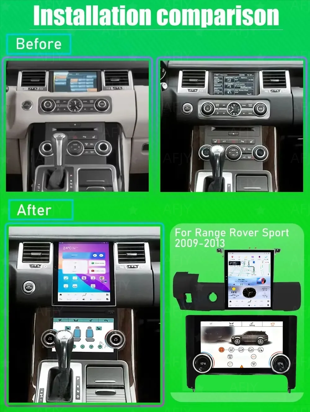 

Автомагнитола Android с беспроводным CarPlay для Range Rover Sport L320 2005-2013, мультимедийный плеер с Wi-Fi, Bluetooth, поддержкой AC, для лево- и праворульных автомобилей (LHD/RHD)