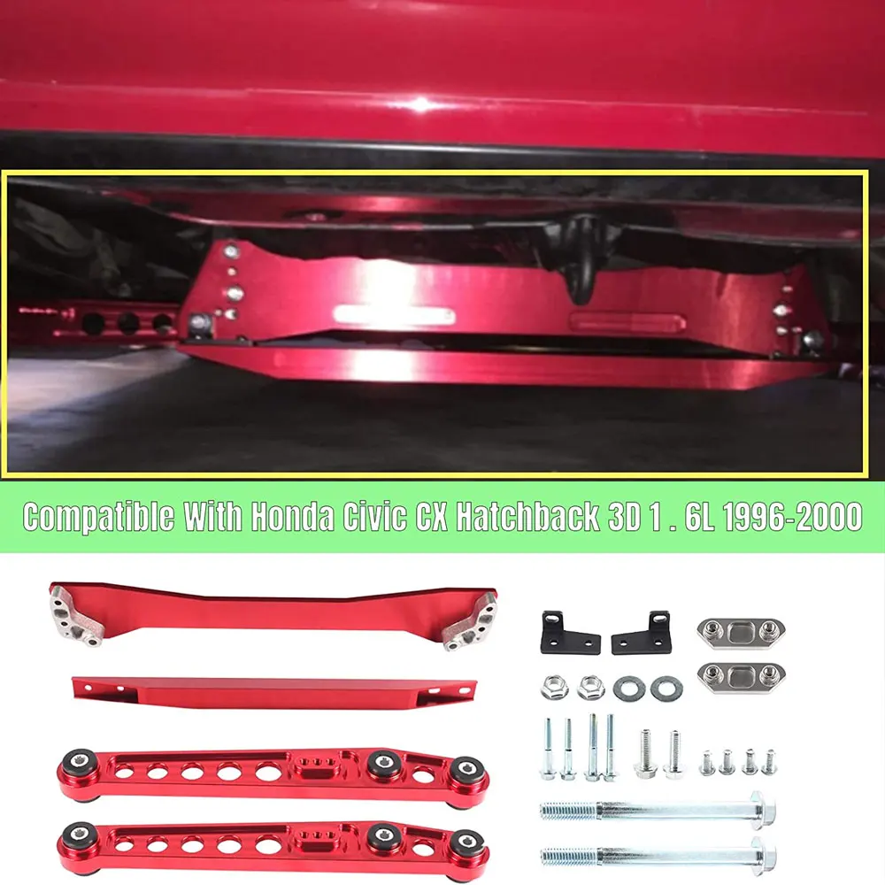 

Car Accessory Racing Rear Subframe Brace + Tie Bar + Lower Control Arm For Acura Integra GS-R Hatchback 3D 1.8L 1994-2001