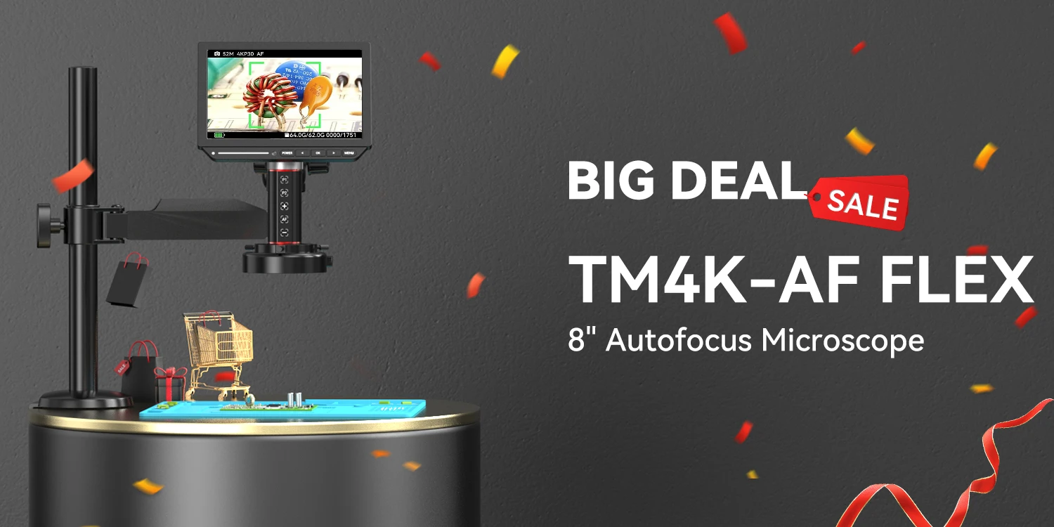 TOMLOV Digitalmikroskope, 1200X 1080P Münzmikroskop-Lupe, 12MP, ultra-Präzise Fokussierung, HDMI-Mikroskop für Löt- und Reparaturarbeiten – Detail 1