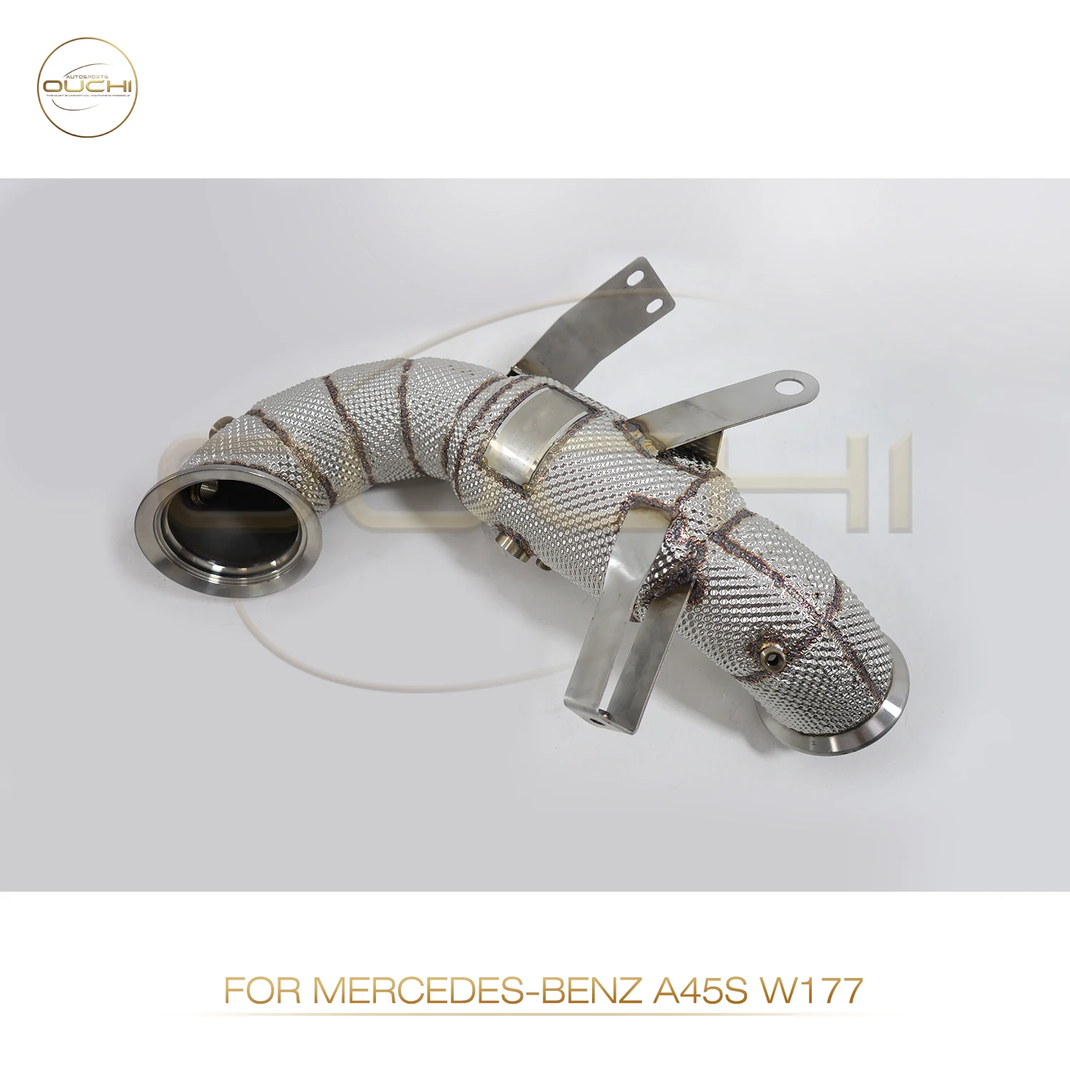 

Fast Shipping in 24 hours Downpipe for Benz A45S W177 OUCHI Stainless Steels Exhaust System With Heat Shield With Catalytic