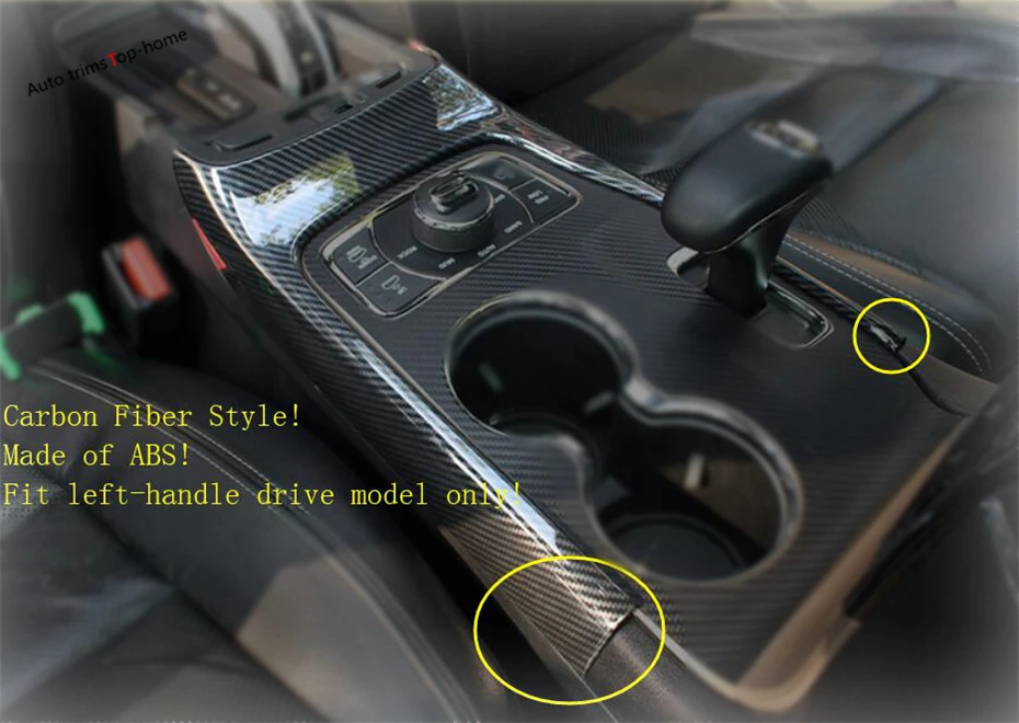

Yimaautotrims матовый/Углеволокно вид интерьера для Jeep Grand Cherokee 2014 - 2019 киоски коробка передач Сдвиг Панель рамка Крышка отделка