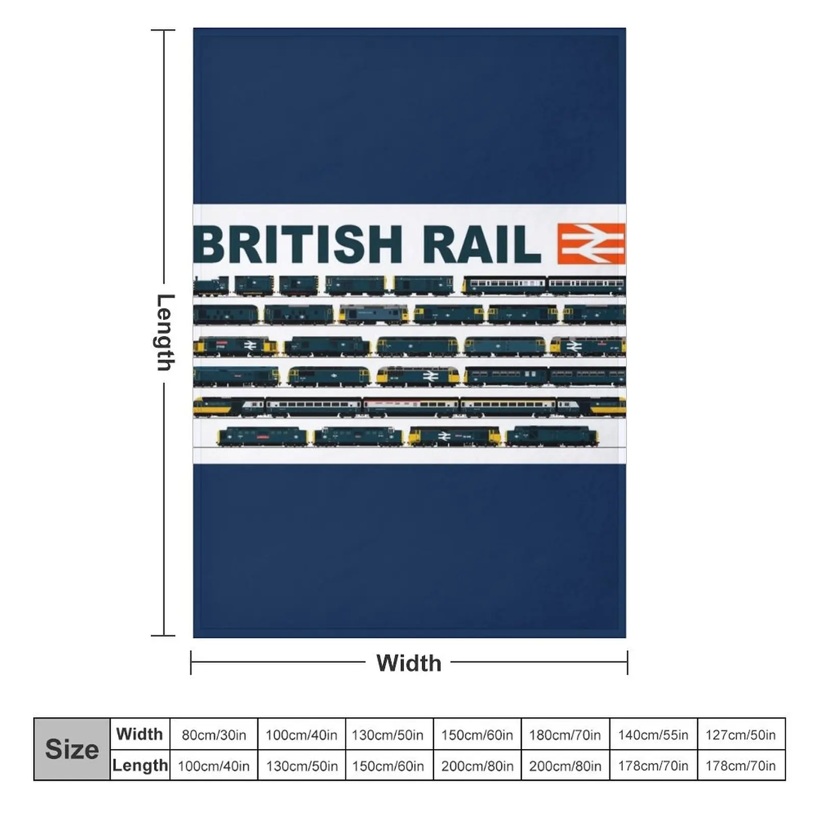 BRITISH RAIL BLUE LOCOMOTIVES Throw Blanket Weighted Hair Designers Decorative Beds Blankets