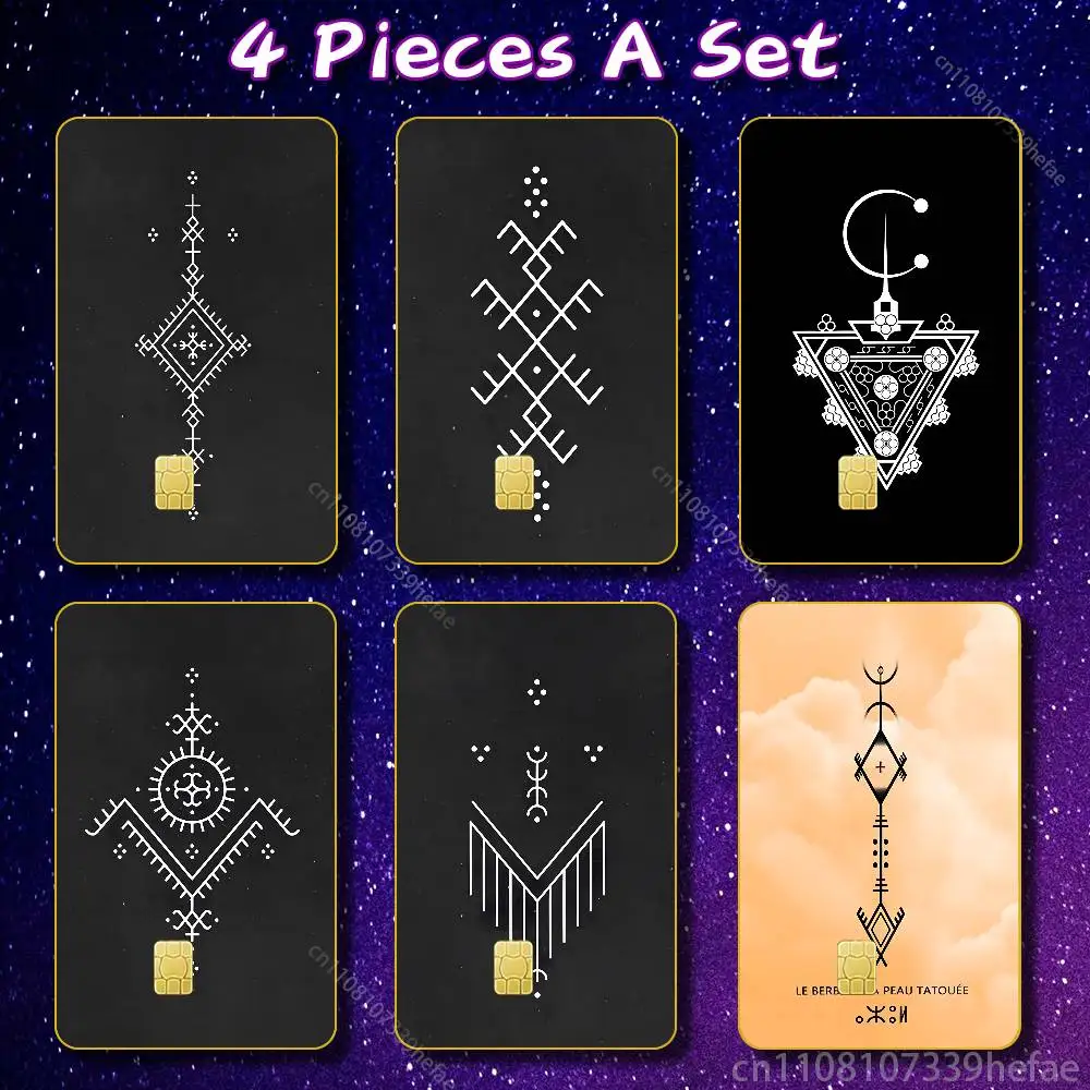 

B-Berber Flag Symbol Text Sticker Skin For Credit Bank Campus Bus Card Cover Self-adhesive Decoration