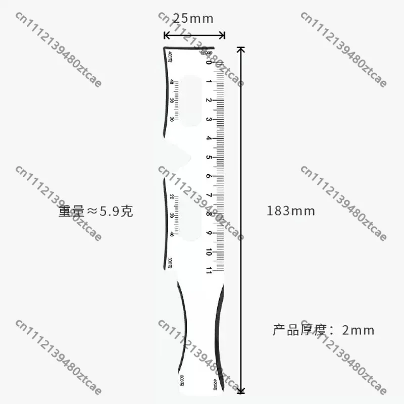 PD Ruler For Glasses Processing Lens Base Curve Camber Concavo-convex Degree Measuring Scale Tool