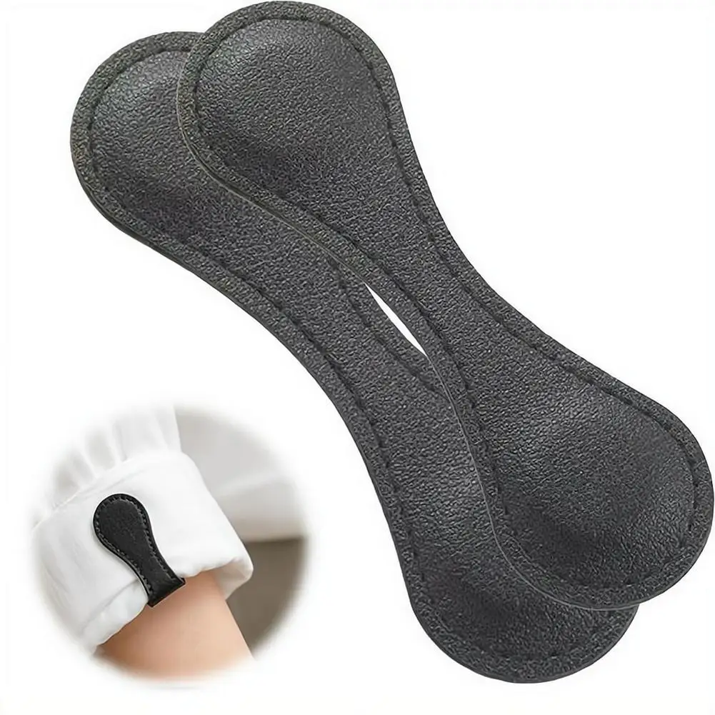 2Pcs Fixed Magnetic Buckle For Trouser Legs Detachable Nail-free And Seam-free PU Leather Leg-retracting Buckle Sewing Accessoir