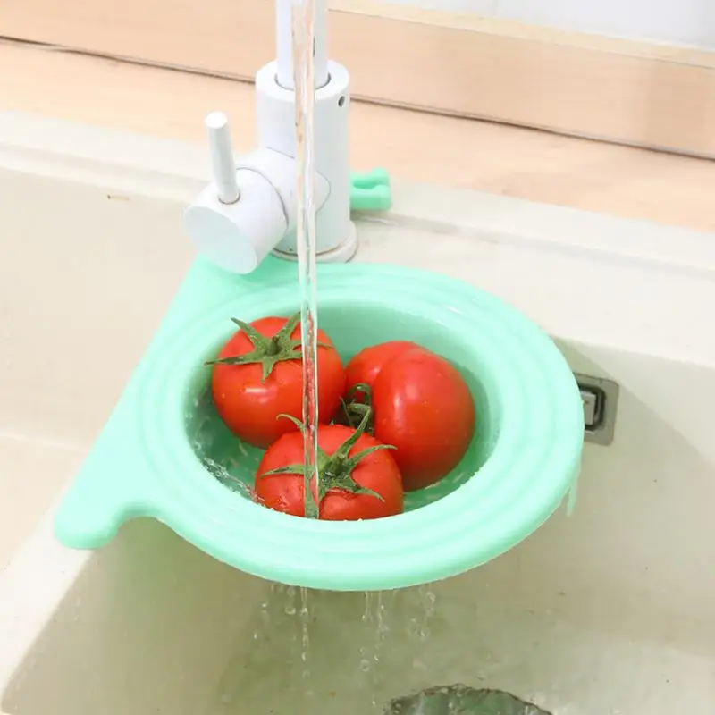 Fruit And Vegetable Basket Shelf Strainer Sink Kitchen Leftover Sink Multifunctional Drain Basket