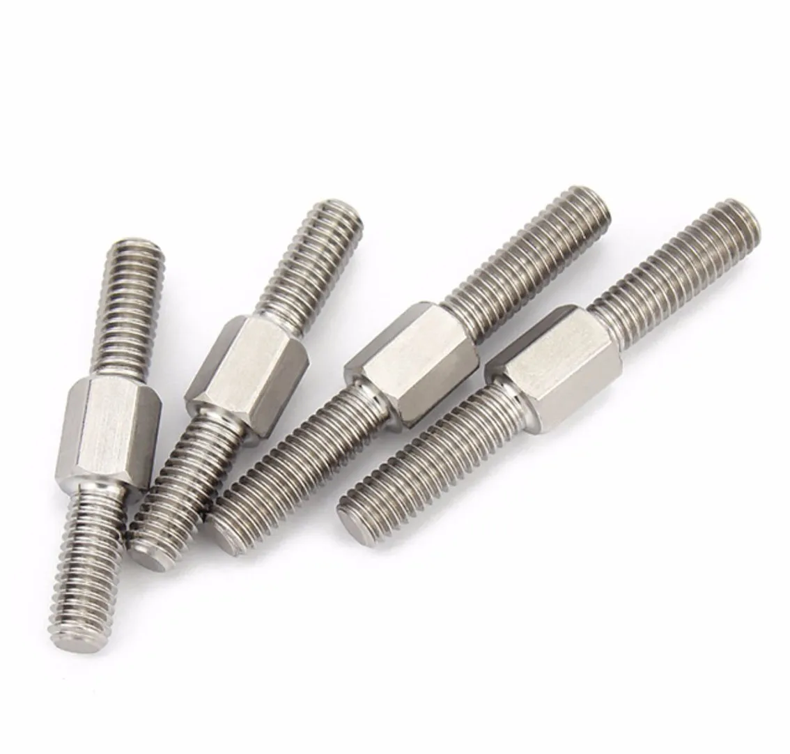 304 Stainless Steel M3 Left and Right Thread Double End Thread Rod Positive and Negative Thread Bar Stud Bolts Screw