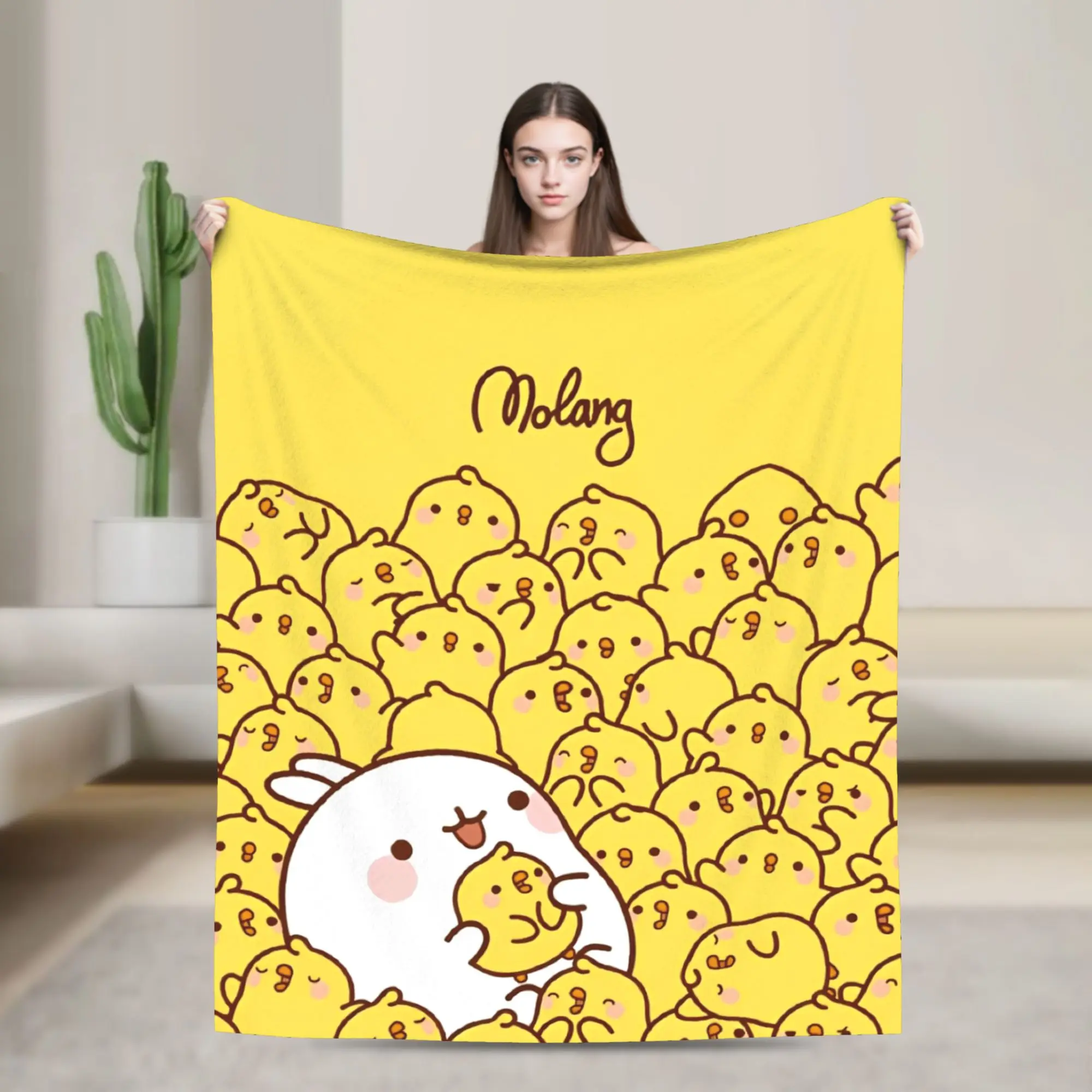 

Molanged забавное мультяшное одеяло разных размеров, супер мягкие уютные пледы для дивана, дивана и кровати