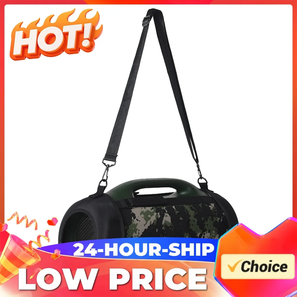 for Boombox 4 Waterproof Protective Storage Bag with 3 Shoulder Straps Sound Permeable Bag Anti-Scratch for Outdoor Picnic
