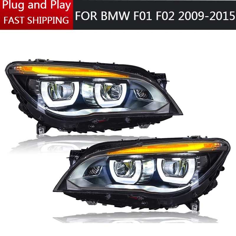 

Car Headlights For BMW 7 Series F01 F02 2009-2014 730i 735i 740i LED DRL Turn Signal Light Bi-xenon Lens Front Lamps Assembly