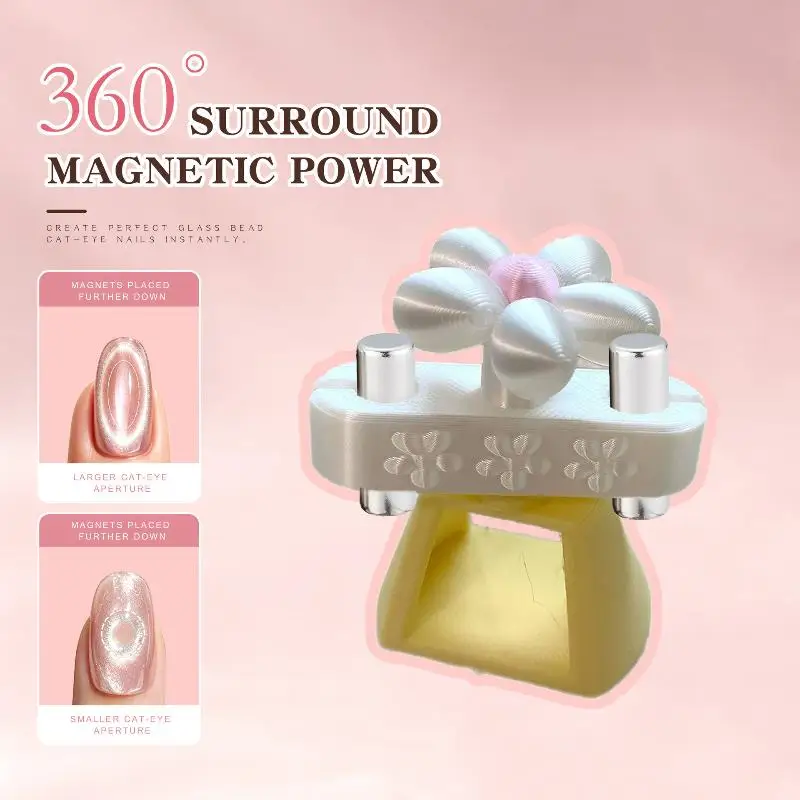 Cat's Eye Gyroscope Cat's Eye Glass Bead Nail Art Magnets Tool Flower Creative And Powerful Magnet Nail Supplies