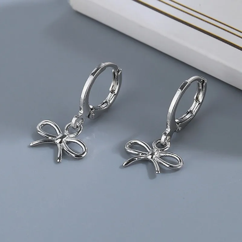 

Минималистичные модные серьги-кольца с бантом для женщин, 2025 г., милые новые модные серьги для девочек, ювелирные изделия, подарки