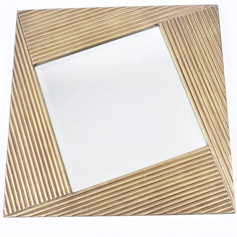 High quality wall decor durable wall mirrors stable square wood wall mirror for home decoration