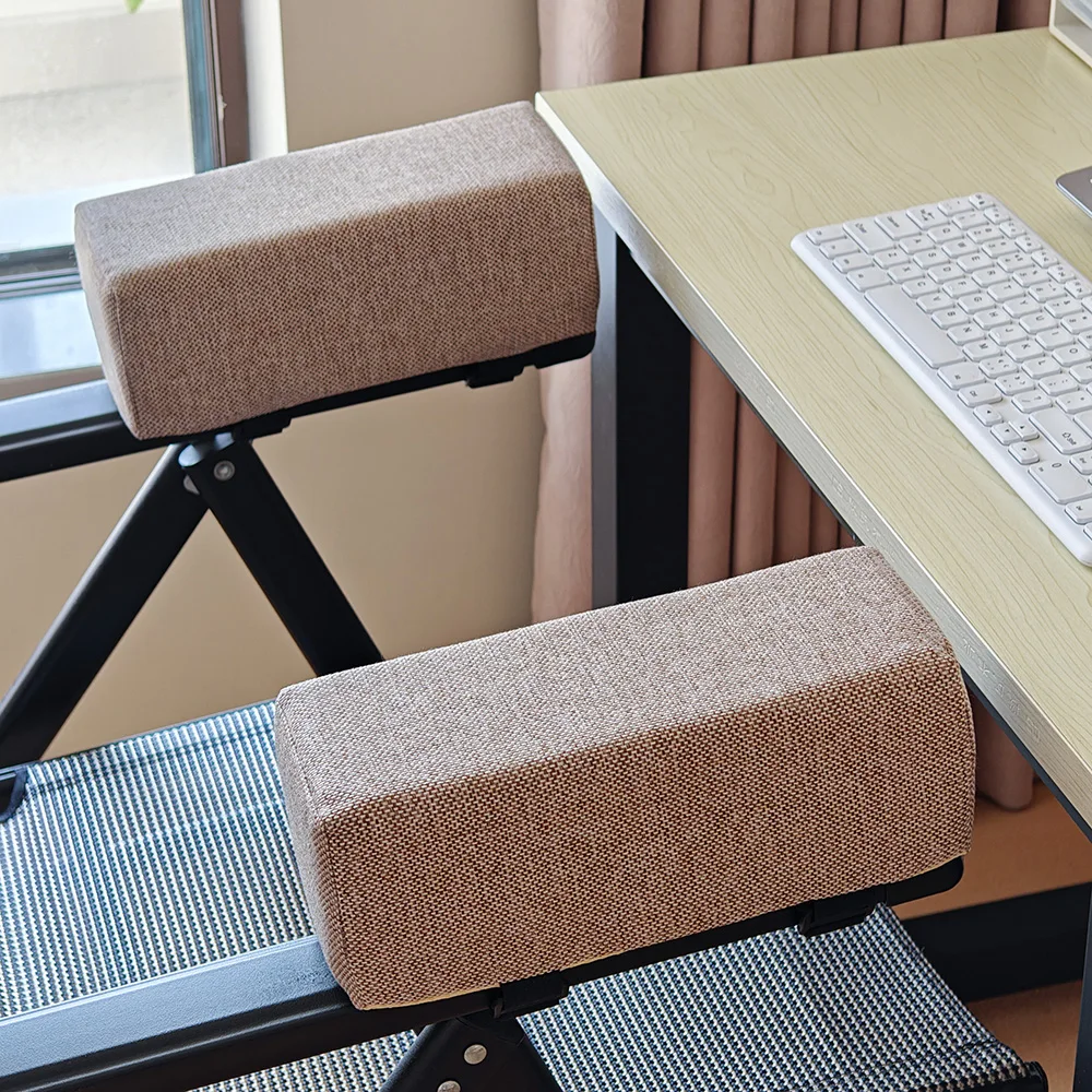 1 قطعة القطن الكتان رغوة الكوع وسادة كرسي مسند الذراع منصات دعم الذراع الراحة ل كرسي مكتب مسند الذراع كرسي وسادة منصات الكوع الإغاثة