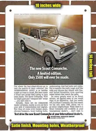 Metal Sign - 1971 International Scout Comanche- 10x14 inches