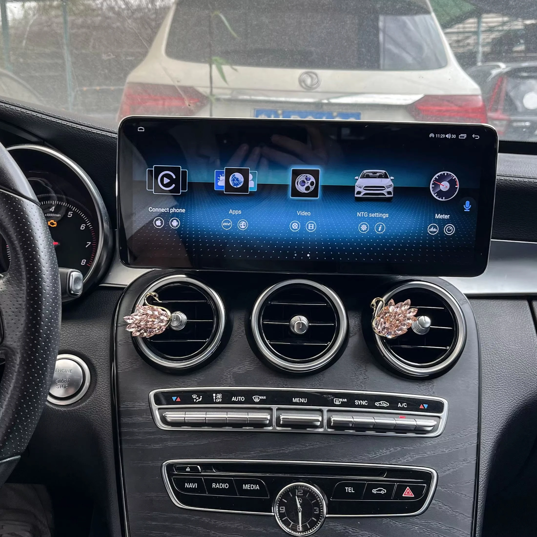 2.8 جيجا هرتز أندرويد 13 نظام تحديد المواقع واي فاي LTE ل CarPlay LCD شاشة تعمل باللمس راديو تلقائي ل CLS C-Class 2015-2019 DSP USB #3