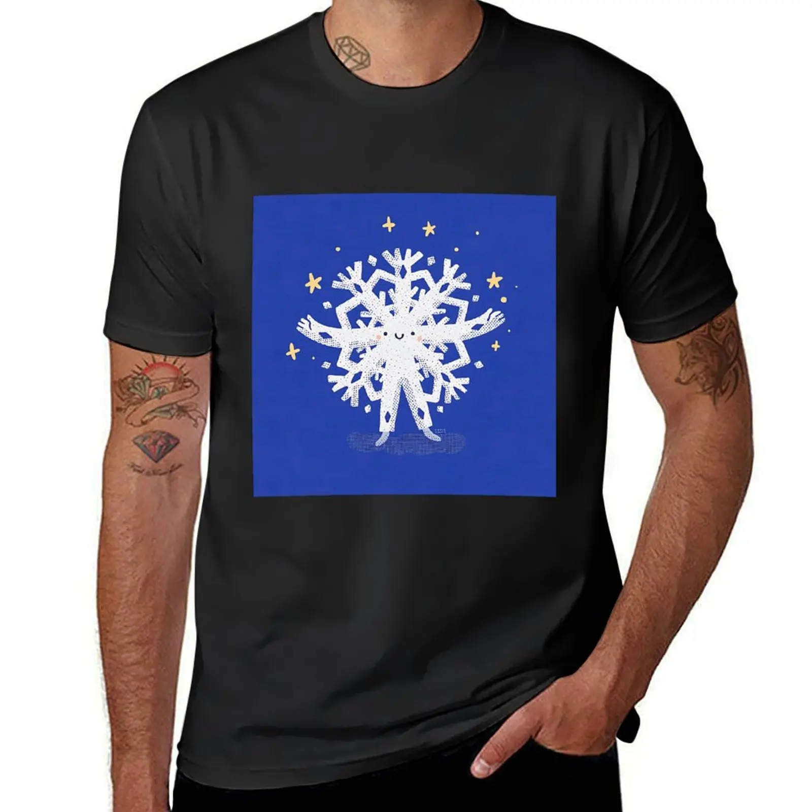 

Snowflake T-Shirt oversizeds vintage clothes sweat mens t shirts casual stylish