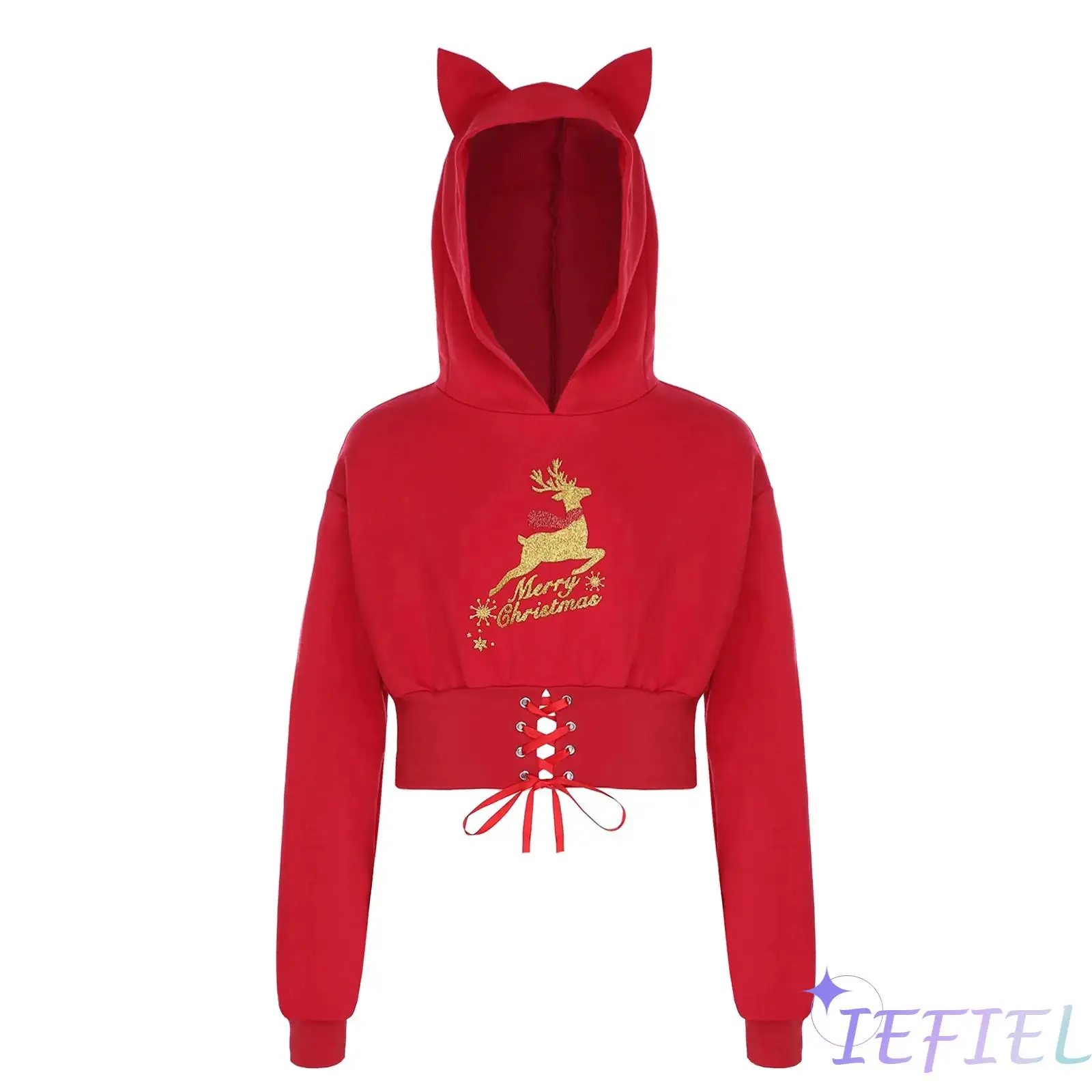 

Kids Girls Christmas Hooded Sweatshirt Long Sleeve Halloween Hoodie Deer Pumpkin Print Sweatshirt Casual Sweatshirt Xmas Costume
