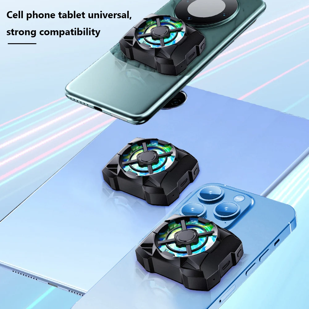 Phone Heatsink Rechargeable 3 Speeds Adjustable Gaming Radiator Wireless Magnetic Silent Game Cooler for Android IOS PUBG Gaming