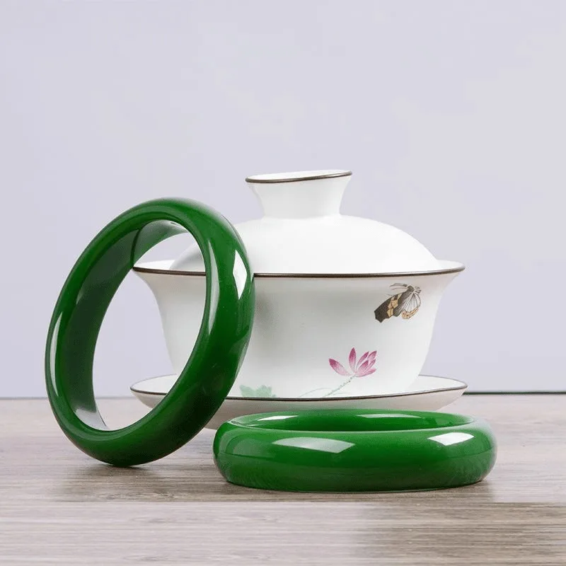 

Spinach Green Bracelet, Retro Classic Jade Bracelet Jewelry