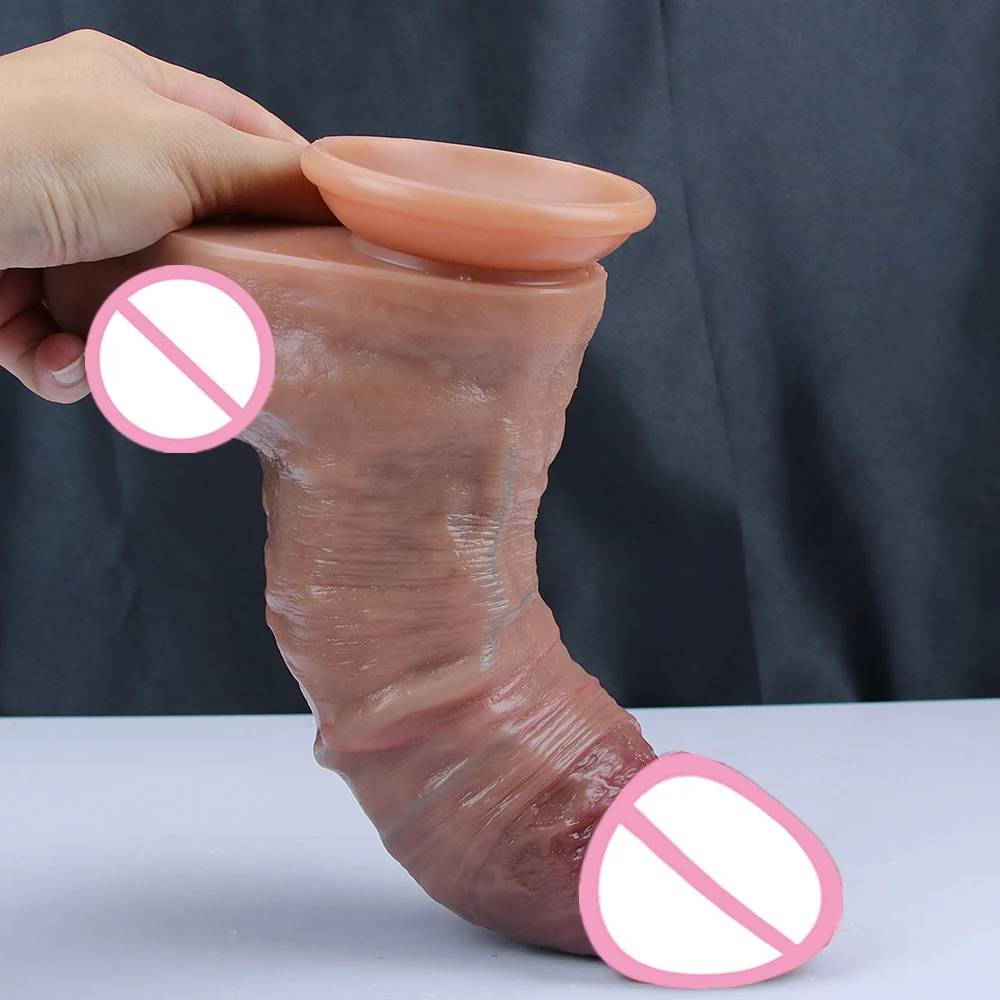 Soft Huge Dildo Skin Feeling Realistic Penis Female Masturbator Anal Sex Toys Silicone Suction Cup Adults For Women Big Dick