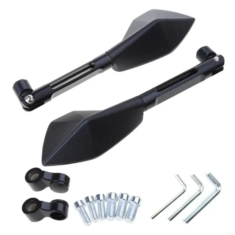 

U2JA Motorcycle Handlebar Accessory: Rear View Side Mirrors for Bicycle Motorcycles, 8/10mm, 1 Pair Universal