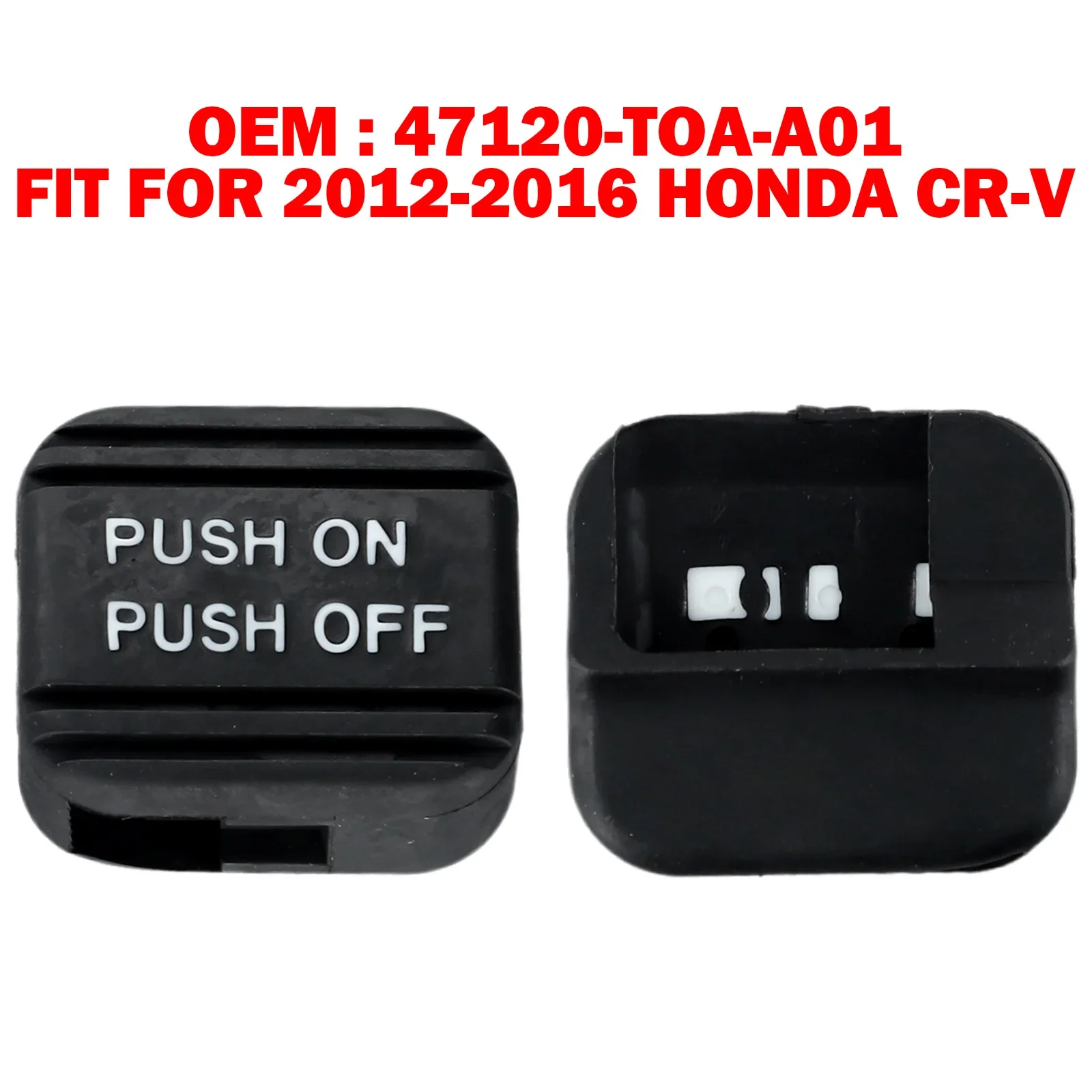 1pc Black Car Urgent Parking Brake Pedal Pad For Honda For 2012 2013 2014 2015 2016 47120T0AA01 Rubber Accessories