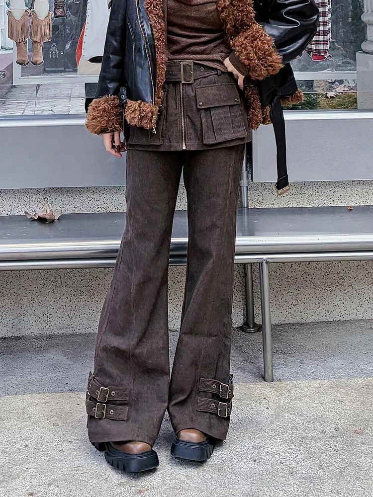 

Женские джинсы с высокой талией в американском ретро-стиле, широкие штанины, новинка весны, модный дизайн, повседневные, свободного кроя, из неэластичного денима