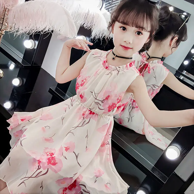 Girls Princess Dress Summer 2024 New Children's of The Western Style Butterfly Lace Girl Puff Sleeve Dress for Photoshoot Kids