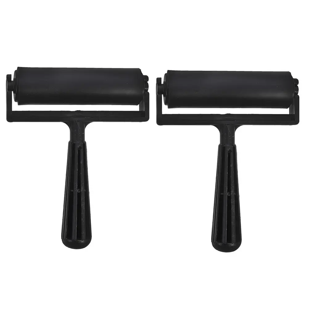 2Pcs Small Craft Roller Plastic Multi-Function for Diamond Art Supplies Printmaking Painting Roller DIY Art Projects Ink