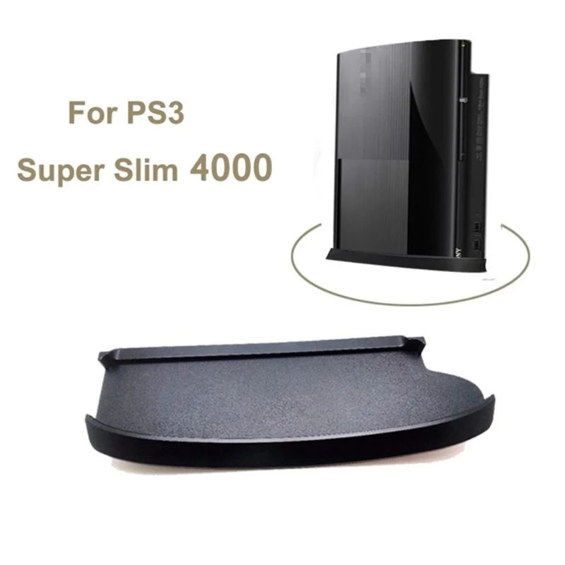 Skid-Proof Vertical Stand Holder Base Dock Mount Bracket Easy Installation Used for Ps3 Super Slim 4000 Game Console K1KF